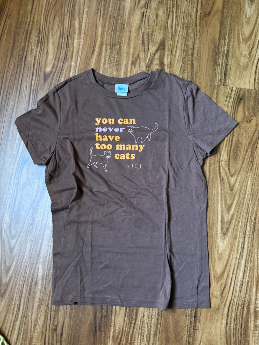 Paul Frank Brown Short Sleeve Tee with Yellow Cat Graphic